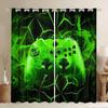 3D Print Cheap Etro Video Game Retro Controlle E-Sports 2 Pieces Shading Window Curtains For Living Room Bedroom Home Decor Hook