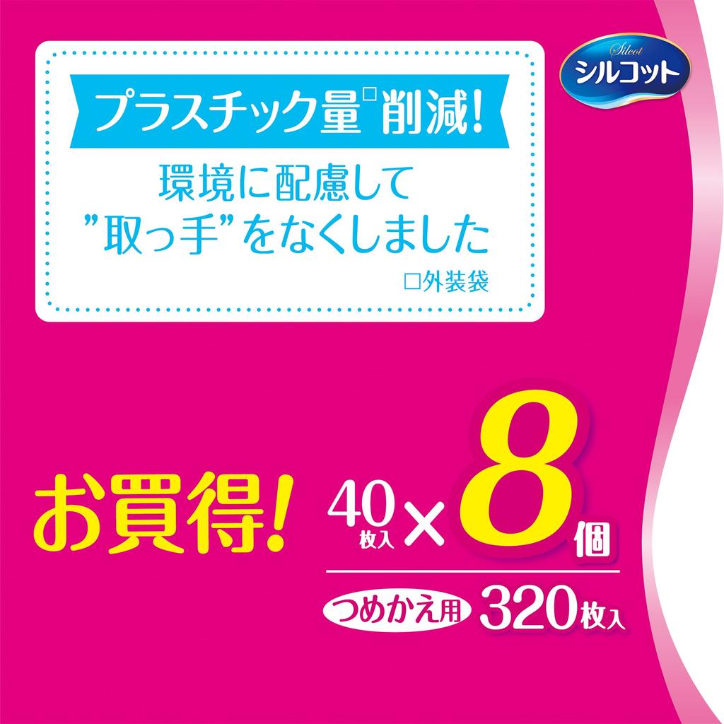 Silcot Mesh Wet Value Pack of Refill [Thick Sheet] Wipes, 320, 99.99% Disinfecting, Alcohol-Based,