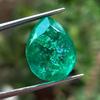 Pear Cut Natural Green Colombian Emerald 9.95 Ct Beautiful Certified Gemstone