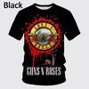 Летний топ с круглым вырезом и 3D-принтом группы Guns N' Roses, модная повседневная мужская футболка с коротким рукавом