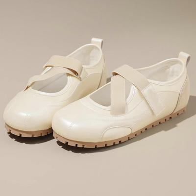 Женские элегантные туфли на плоской подошве 2025 Мэри Джейн Летние Новые Туфли-балетки Дышащие Мягкая подошва Круглый носок Повседневная обувь