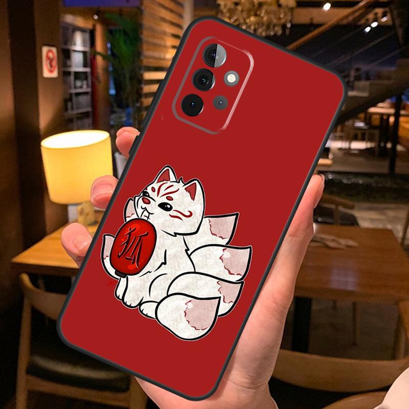 Китсунэ Лиса Японское Искусство Чехол для Телефона Для Samsung A51 A71 A50 A70 A13 A23 A33 A53 A12 A22 A32 A42 A52 A54 A34 A14 Обложка