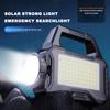 Solar Flashlight Portable Lantern Lamp Rechargeable Work Light Waterproof Searchlight Powerful Spotlight Outdoor Emergency Light