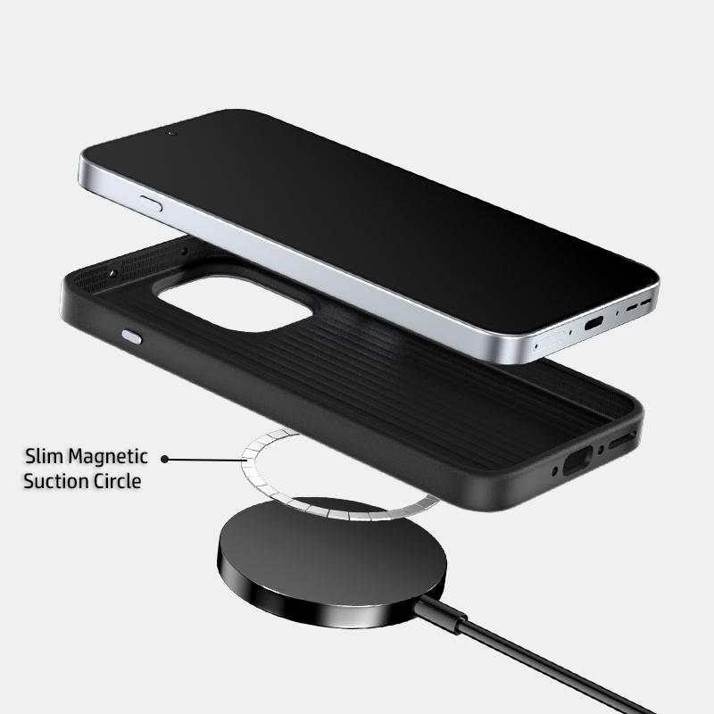 Для Oneplus 13S 1+ 13T Чехол Magsafe Тонкий Стиль Углеродного Волокна Защита Камеры Бампер Кожаный Матовый Захват Прочный Чехол Обложка Carcasa