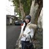Winter new super popular fashion short fur collar hooded cotton jacket women's lazy wind warm bread clothes