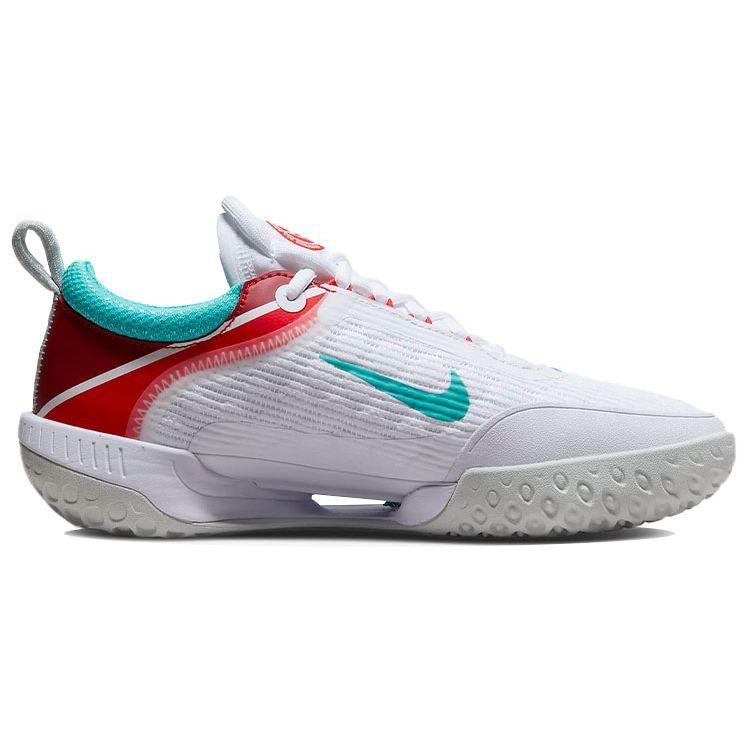 Nike Court Zoom NXT White Habanero Red Teal Women Sneakers Light-Silver Washed-Teal DH0222-136