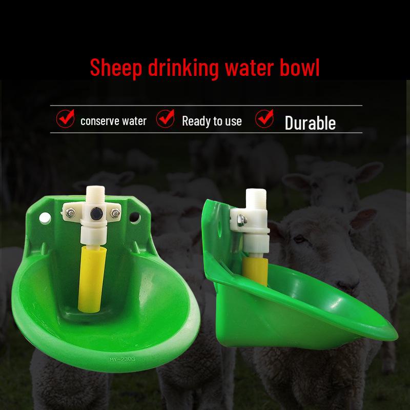 Sheep Farming Equipment: Automatic Sheep Drinker with Thickened Plastic Bowl & Copper Valve