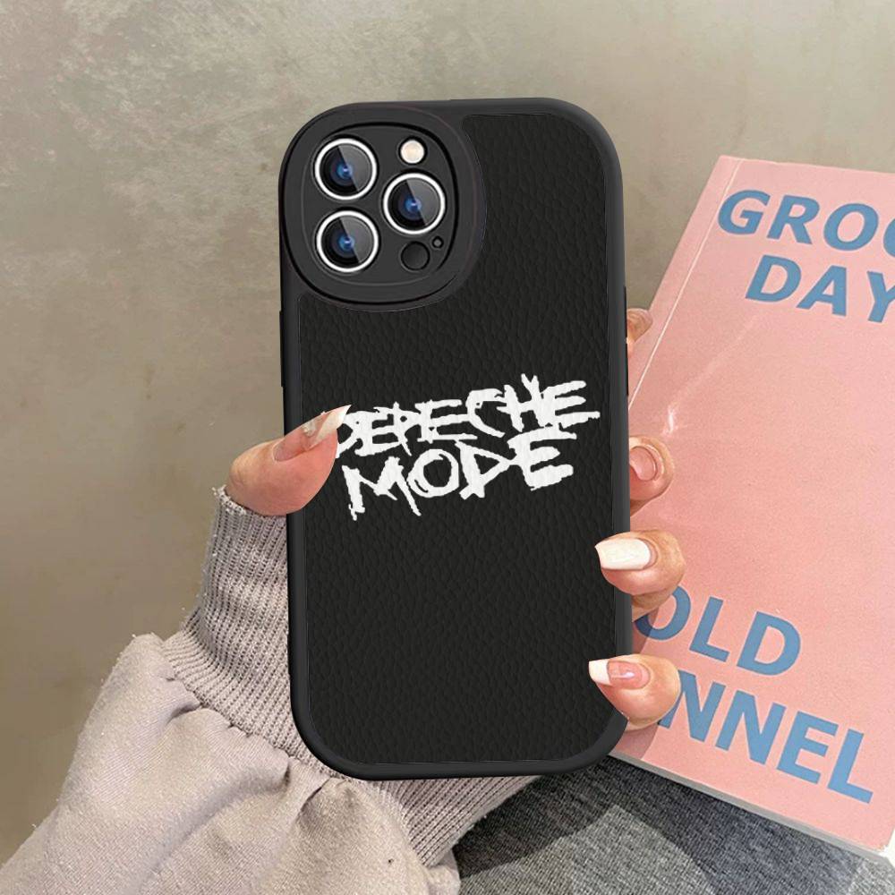 D-Depeche Mode Rock-ES Band Phone Case Hard Leather For IPhone 16 15 14 13 12 Mini 11 14 Pro Max Xs X Xr 7 8 Plus Fundas