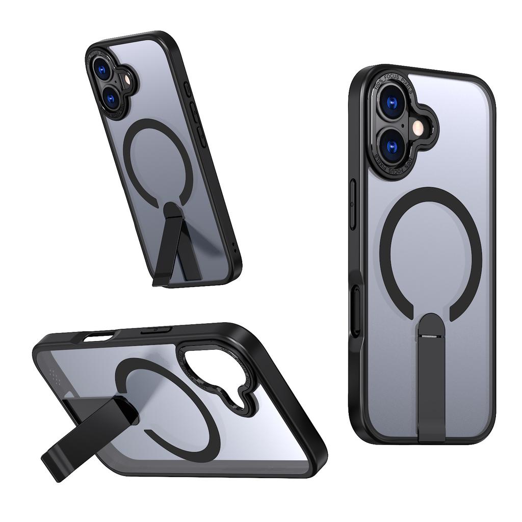 Кросс-платформенное приложение Чехол для iPhone 17 с чувствительной к коже поверхностью Магнитное кольцо Magsafe с вертикальной подставкой Чехол для Apple 16 Pro