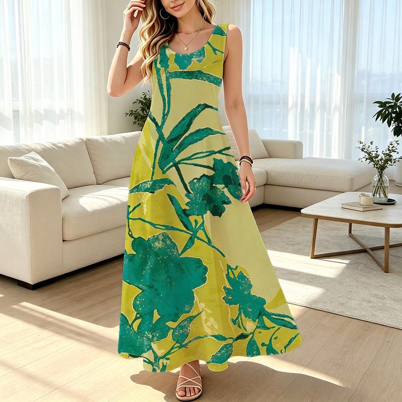 Women's Sleeveless Maxi Dress,Loose-Fit Lightweight,Fashionable Versatile for Daily Commute,Casual Outing & Vacation