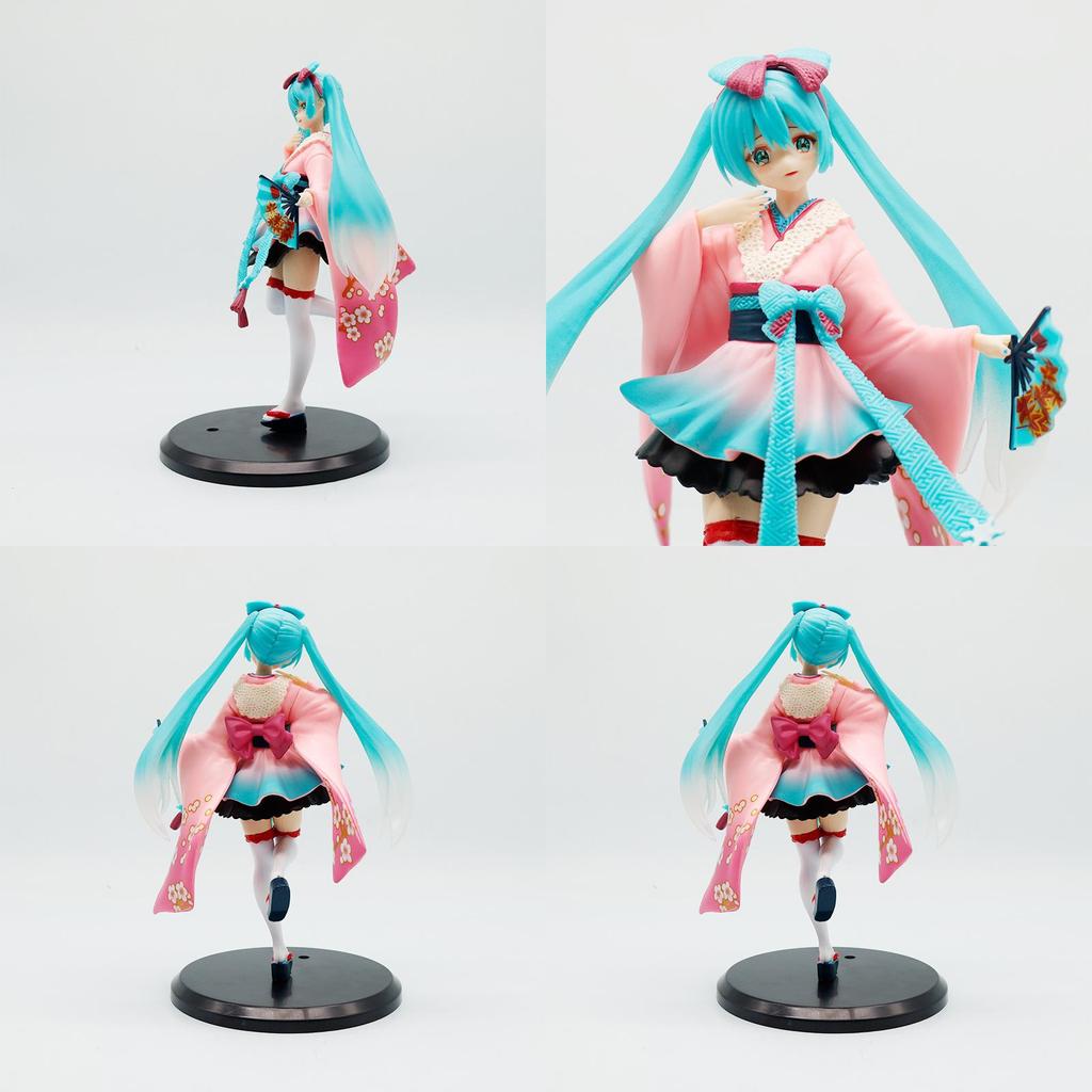 ПВХ модель-украшение Hatsune Miku с длинными волосами в кимоно для коллекционеров и декора