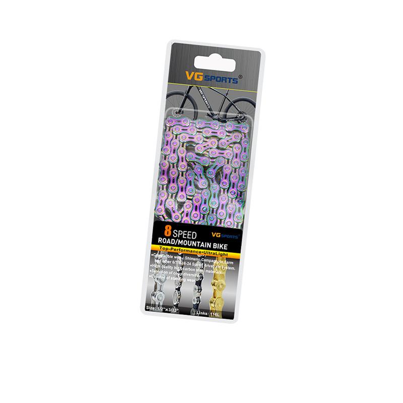 6 7 8 Speed Bicycle Chain Bike Chain Half Hollow 116L Silver Golden Purple Mountain MTB Road Bike Chains