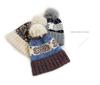 Ретро вязаная шапка с помпоном в стиле Fair Isle от Cat Brother - Тепло для осени/зимы