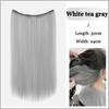 Synthetic Long Straight Clip In One Piece Hair Extension 4 Clips Inner Layer Hidden Hair Hair Piece Wig