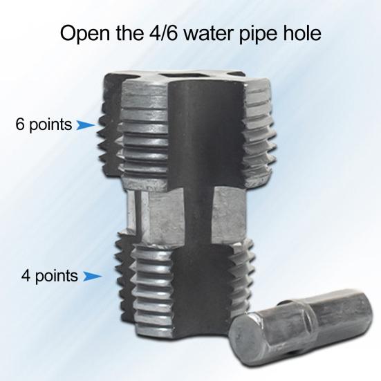 Набор для нарезания резьбы для водопроводных труб для электрической дрели Набор для нарезания резьбы для труб с 3 плашками 1/2" 3/4" 1" Инструмент для нарезания резьбы из ПВХ для домашнего ремонта Профессиональная сантехника