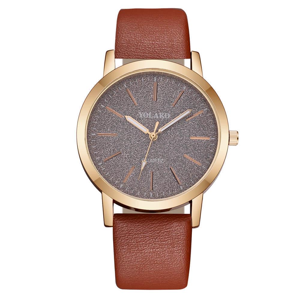 Новые кожаные женские роскошные брендовые часы наручные кварцевые модные часы