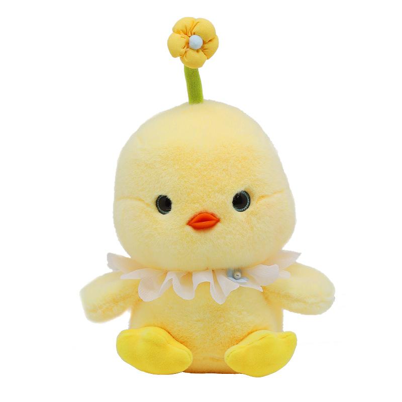 Милая милая маленькая плюшевая игрушка желтый утенок 8 дюймов кукла-автомат кукла-сердечко для девочки свадебная кукла для бросания подарок