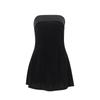 Polyester Spandex Backless Sleeveless Aline Dress For Winter Casual Females