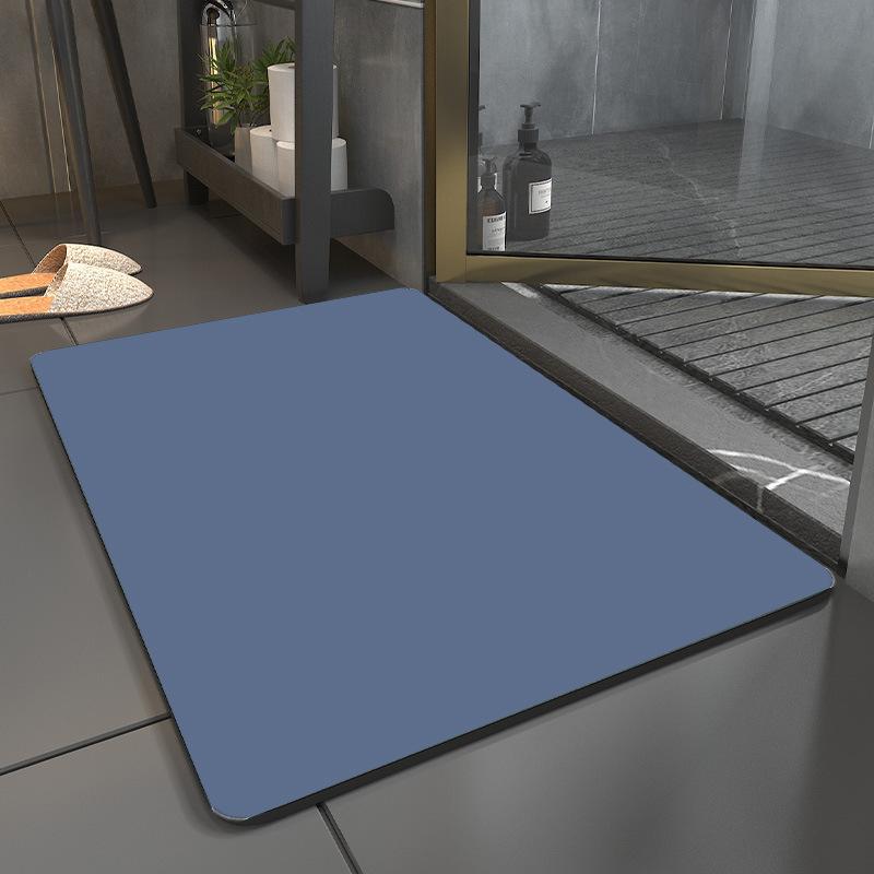 Однотонный мягкий диатомовый коврик для ванной комнаты, туалета, быстросохнущий, впитывающий коврик для унитаза, нескользящий коврик для унитаза, ковер