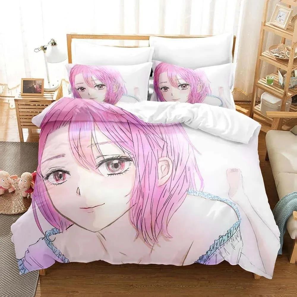 3D-печатные мультфильмы Dandadan Takakura Ken Комплект постельного белья Single Twin Full Queen King Size Комплект постельного белья для взрослых и детей, пододеяльники