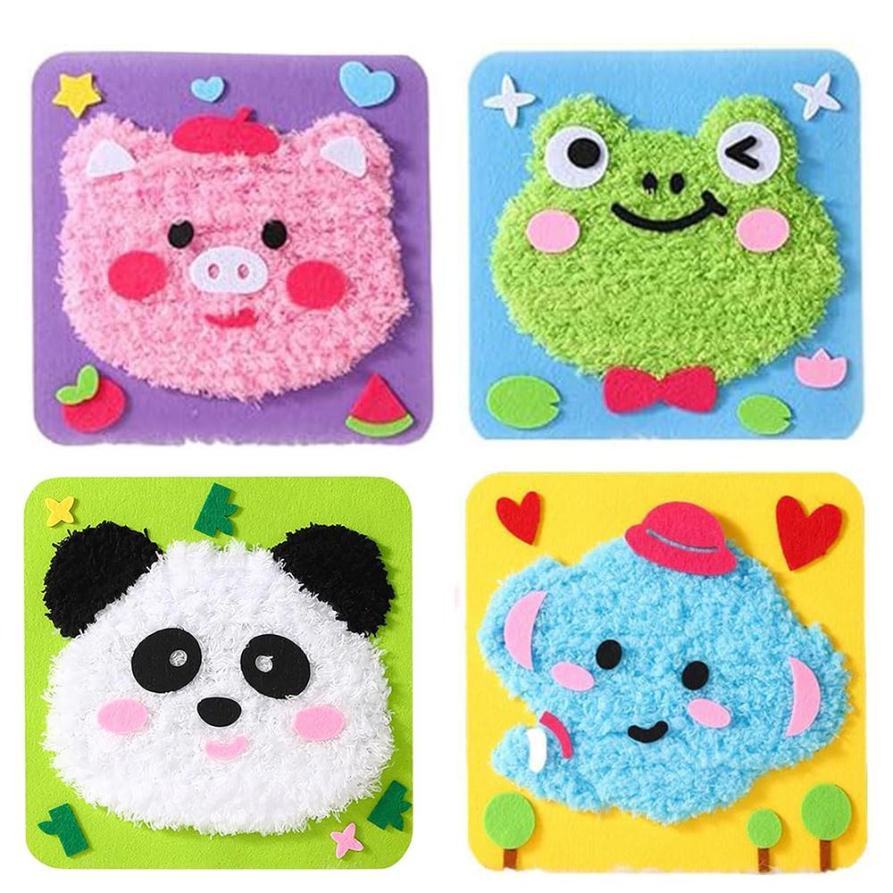 Набор для вышивки кукол своими руками, новинка 2025 года, набор для шитья мультяшных животных, набор для вышивки мультяшных животных своими руками, набор для вышивки кукол для детей