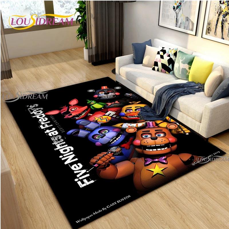Horror Bear Night Game Carpet for Living Room Bedroom Rug Kitchen Kids Door Unslip Floor Mat Birthday gift photography props Rug