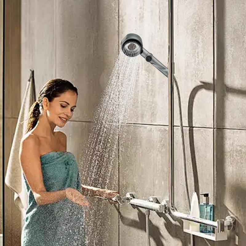 Душевая лейка с ручным управлением, 5 режимов распыления, дождевая душевая лейка со щеткой, душевая лейка для ванной комнаты, съемные головки для ванной комнаты
