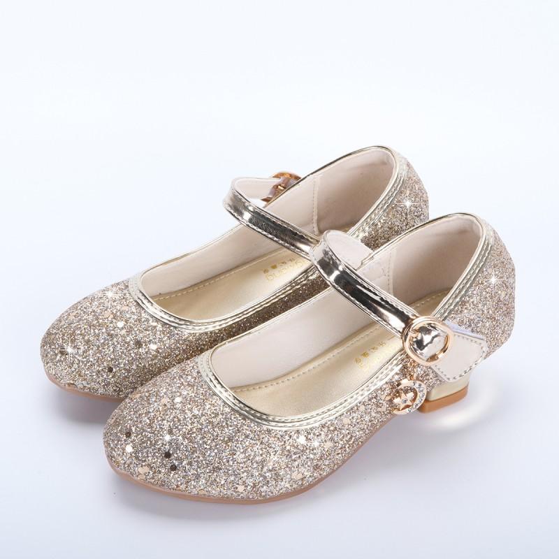 Girls Princess Sequin Dress Shoes Kids Glitter Ballet Flats Dance Party