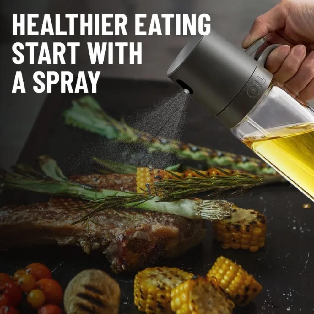 Glass Kitchen Oil Control Bottle Atomized State Glass Oil Pot  BBQ Baking Picnic Kitchen Tool