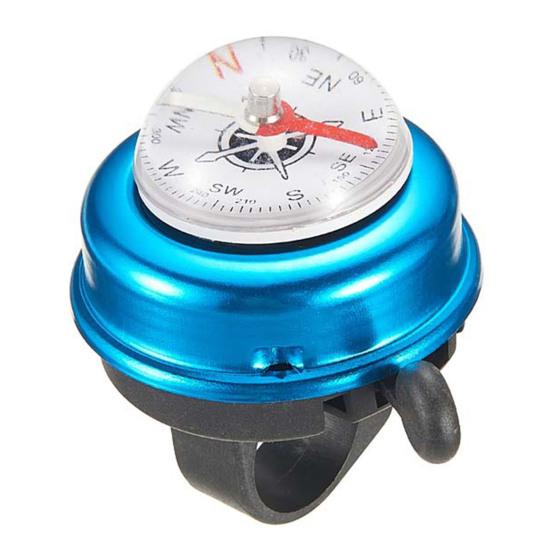 Aluminum Alloy Compass Bike Bell Handlebar Mounted Clear Crisp Loud Sound Universal MTB