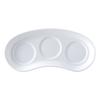 Plus Ceram White 21cm Crescent Tray Plate, Made In Japan, 9795-9442