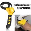 Strap Wrench Bottle Opener Rubber Strap Adjustable Wrench Plumbing Sink Faucet Tool for Oil Filters Shower Heads Plumbers