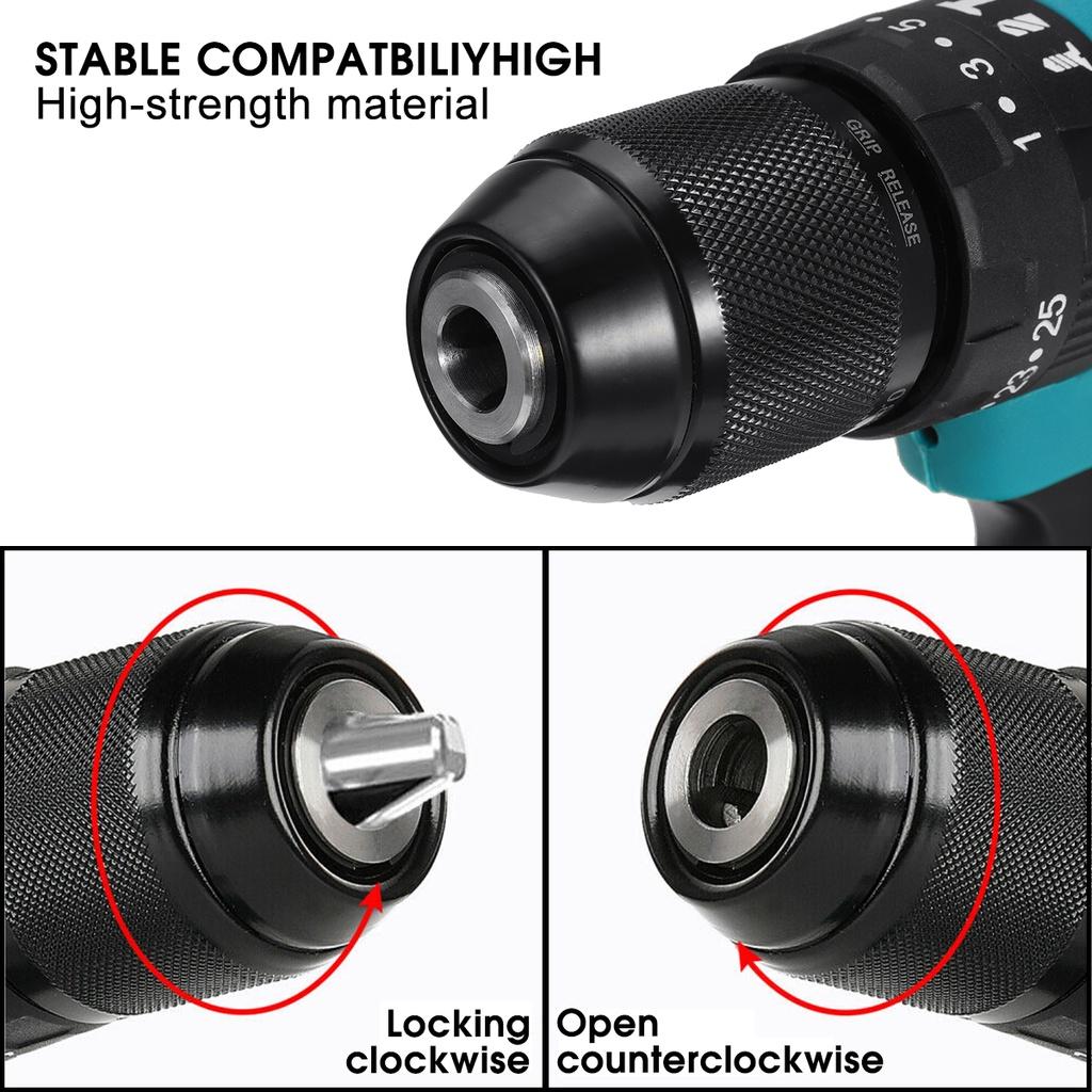 288VF 3 в 1 350 Нм 1/2" Ударная дрель с набором сверл + Отвертка Электроинструмент Перезаряжаемая Беспроводная дрель Бесщеточный Ударный гайковерт