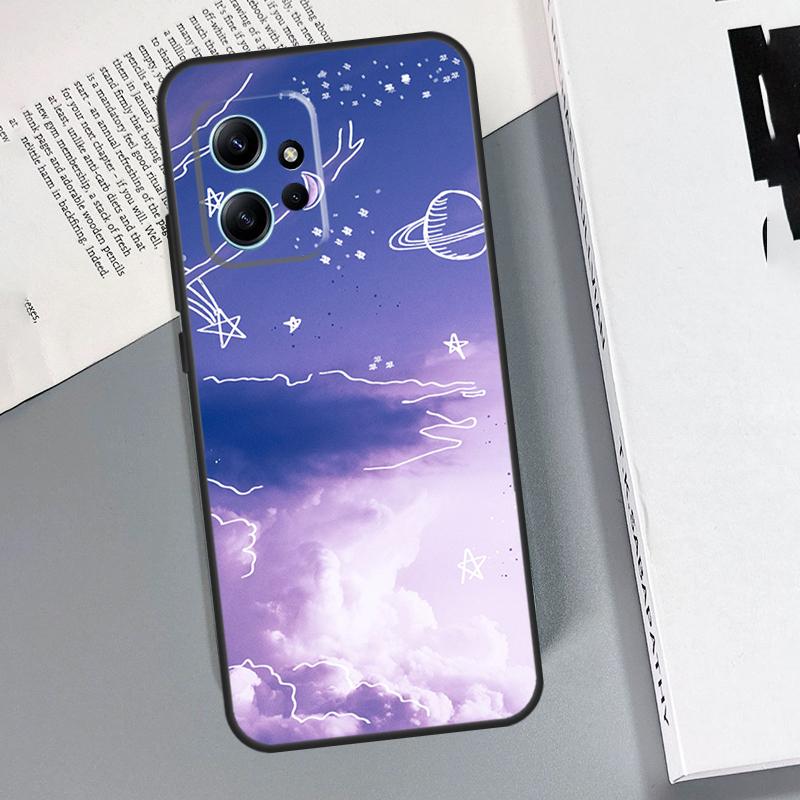 Фиолетовый эстетичный чехол для Xiaomi Redmi Note 14 13 10 11 12 15 Pro Plus Чехол для Redmi 15C 15 13C 12C 14C 10C