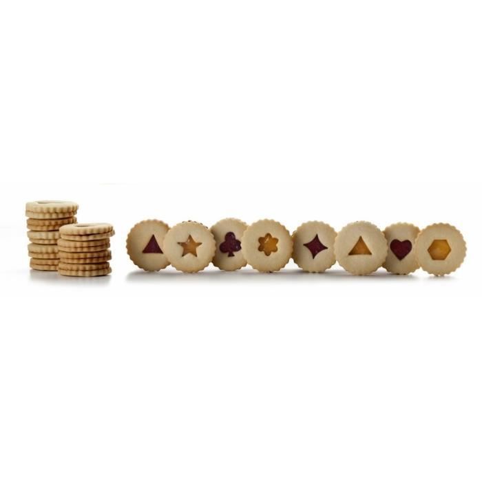 IBILI 794202 Lot de 8 Emporte-Pièces Linzer Classique