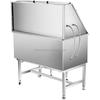 Eco-Friendly 50" Luxury Bath Tub for Small Animals 201 Stainless Steel Right Door Design for Pet Cleaning for Dog & Cat Bathing