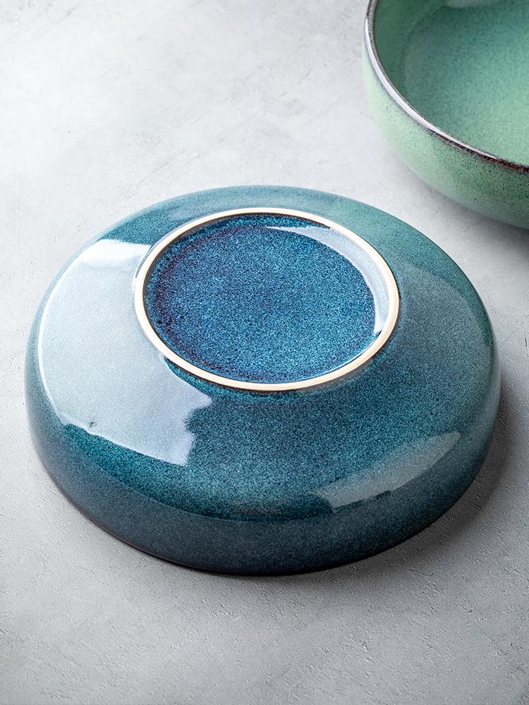 Винтажная керамическая миска Домашняя миска для блюд Салатница Утолщенная миска для лапши Суповая тарелка Скандинавские столовые приборы