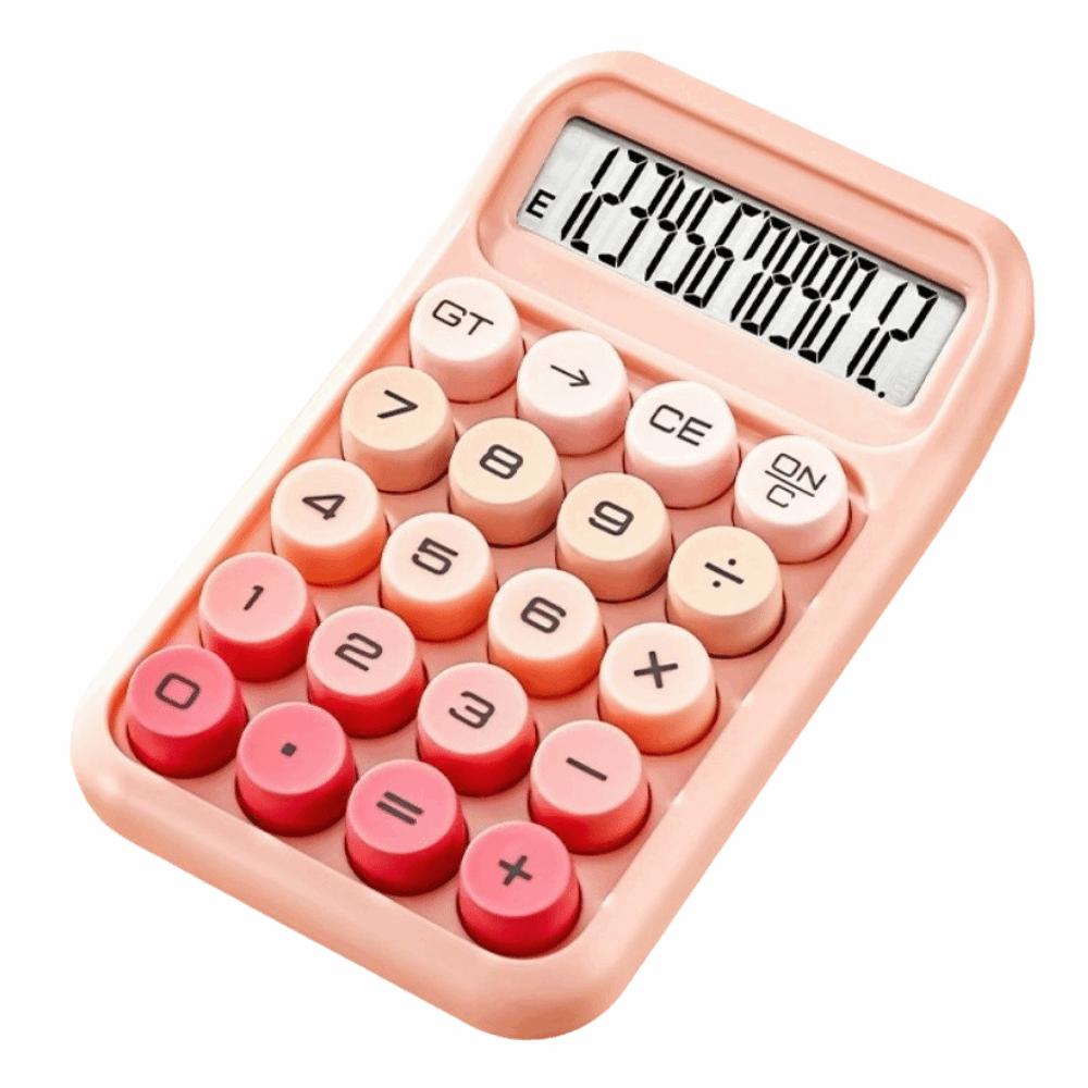 Gradient Color Mechanical Keyboard Calculator 12 Digit Desktop Student Calculator Business Use