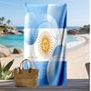 Аргентина Футбольный Принт Пляжное Полотенце Быстросохнущее Супервпитывающее Мягкое Полотенце для Ванны для Плавания Пляжа Путешествий Фаната Сувенир Подарок