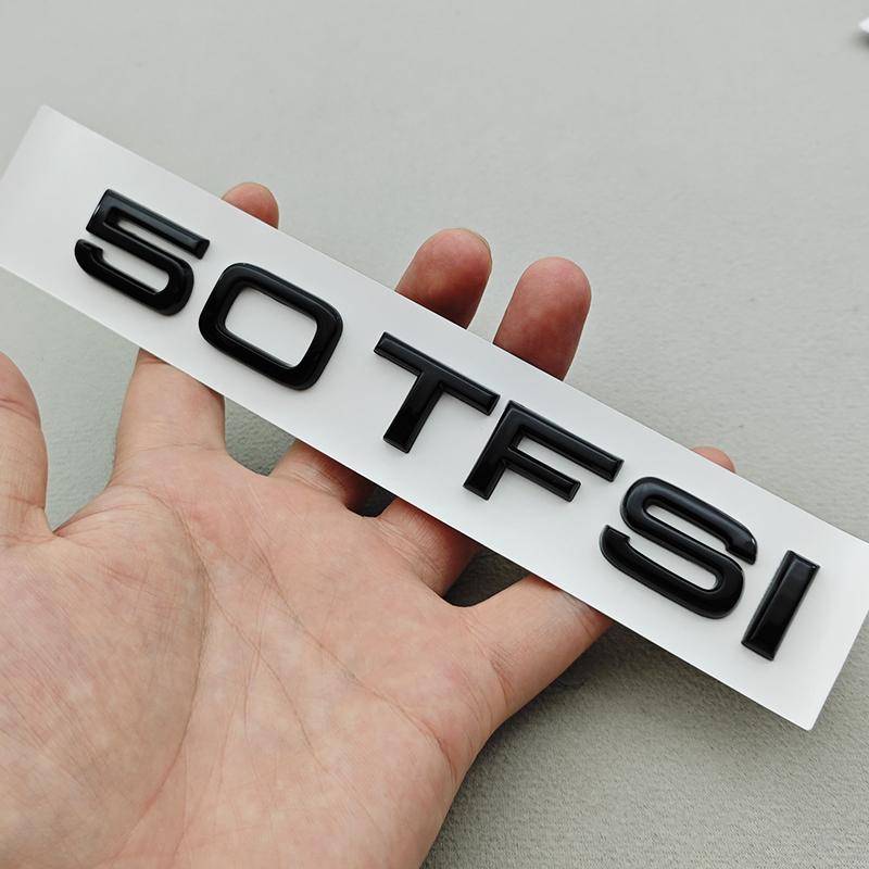3D ABS Car Letter Logo 35TFSI 40TFSI 45TFSI Rear Trunk Tail Badge Emblem Decal For Audi A4 A5 A6 A8 Q3 Q5 Q7 Sticker Accessories