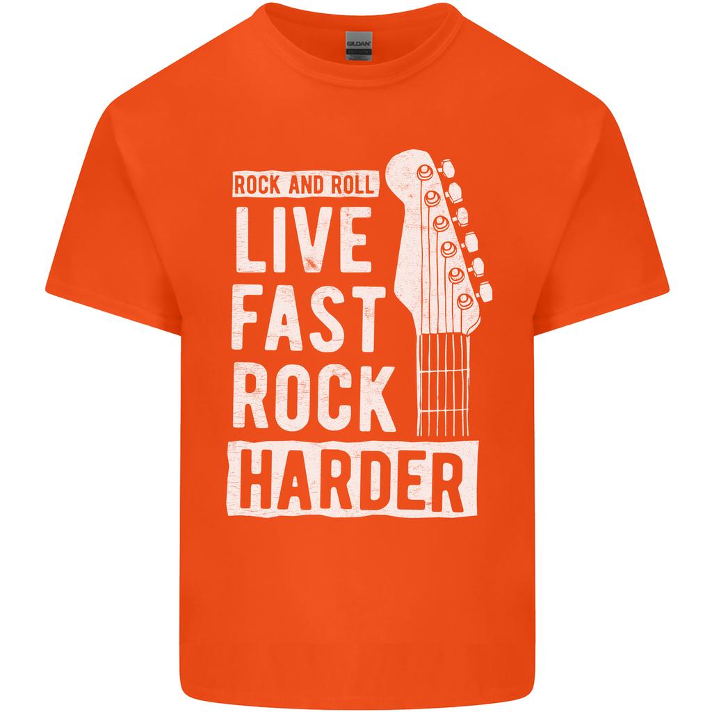 Live Fast Rock Harder Guitar Roll Music Unisexs Light Cotton TShirt
