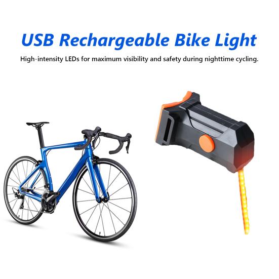 Задний фонарь велосипеда для подседельного штыря Перезаряжаемый USB-сигнал предупреждения о безопасности Светодиодный задний фонарь с несколькими режимами освещения Водонепроницаемая сигнальная лампа указателя поворота