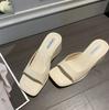 Designer Summers Women Mules Slippers Fashion Elegant Open Toe Wedges Heel Slides Shoes Ladies Outdoor Beach Sandalias