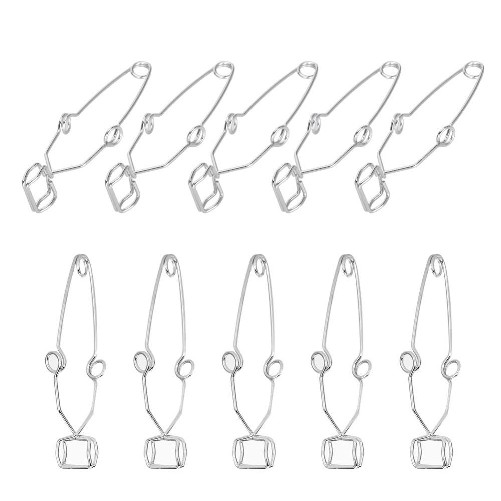 10Pcs Large Size Metal Test Tube Holder Metal Made Centrifuge Tube Clamp Laboratory Experiment