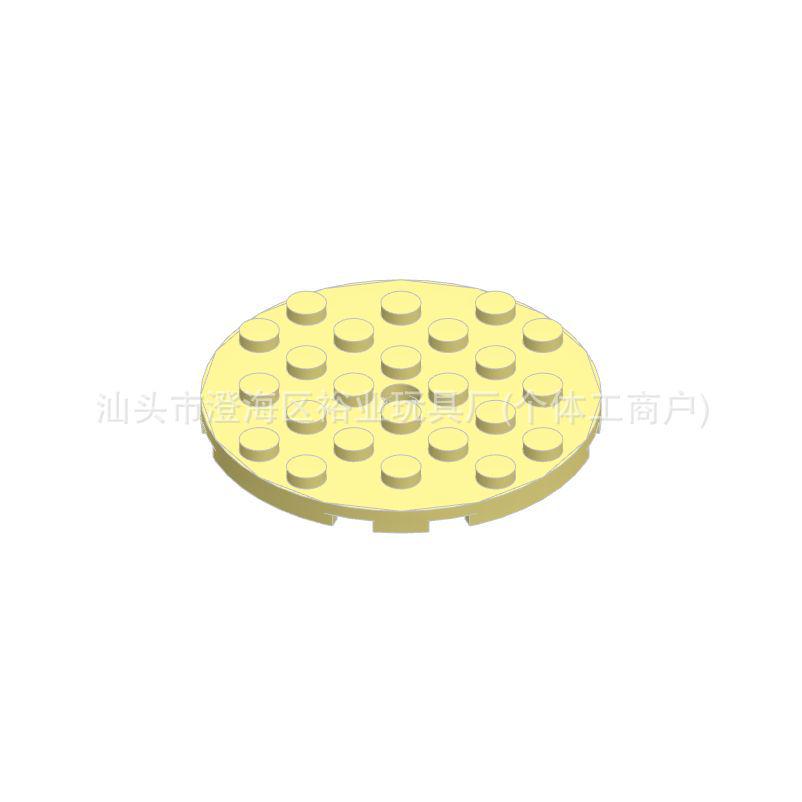 Compatible 6x6 Round Plate, Small Particles, High-Tech MOC Interlocking Building Block Accessories