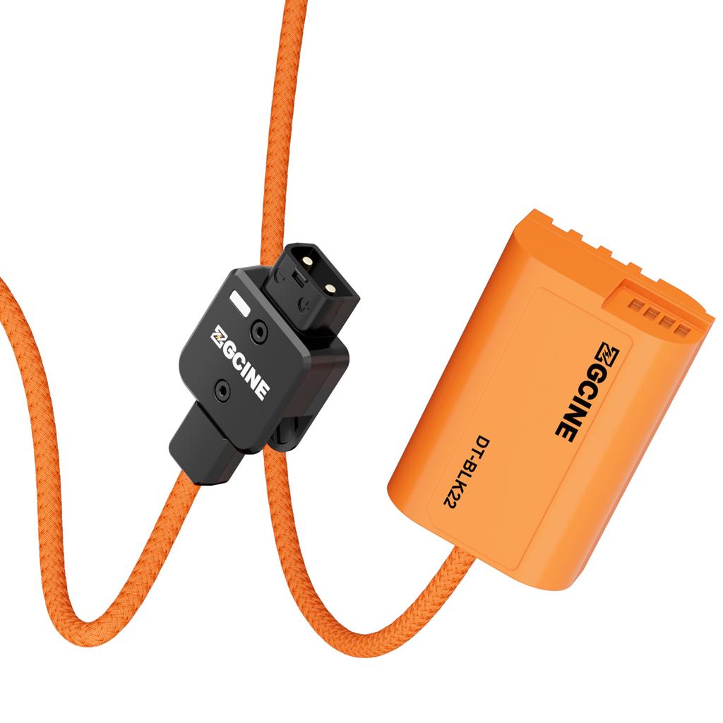 ZGCINE DMW BLK22 Dummy Battery with D Tap Connector Power Cable 60cm Long D Tap To DMW BLK22 Dummy Battery Replacement