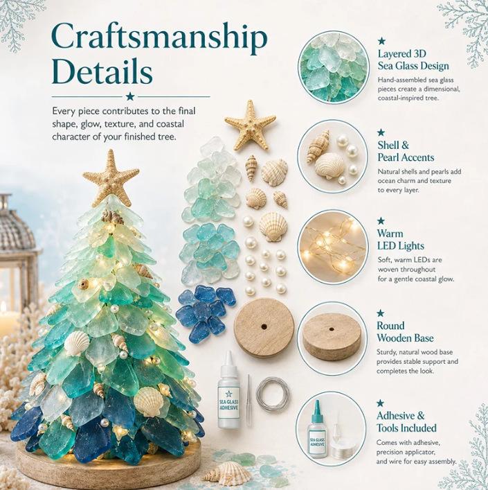 DIY3D Sea Glass Art Set - Coast and Christmas Collection