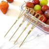 Party Barbeque Scissor Shaped Eco-friendly Disposable Bamboo Sticks Picks Skewer Toothpick