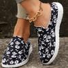 Fashion Halloween Pumpkin Shoes Fall Skull Print Flats Women's Loafers Casual Shoes Espadrille Zapatos Mujer 2024