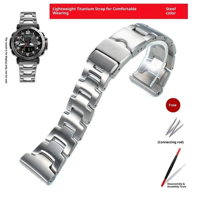 Для Casio Prorek prw-6600 prg-650 Титановый металлический ремешок для часов PRW-30/50/60/70YT prw-6900/6800 Браслет Цепочка для часов из титанового сплава